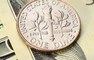 Over dollars for dimes