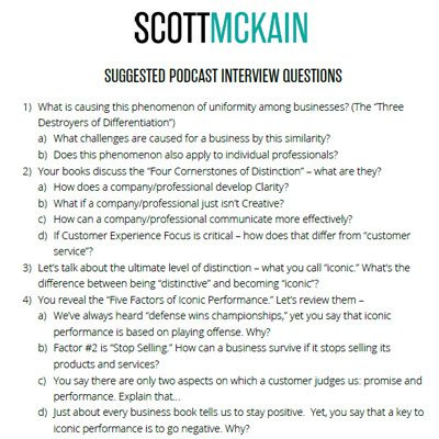 McKain Podcast Interview Questions